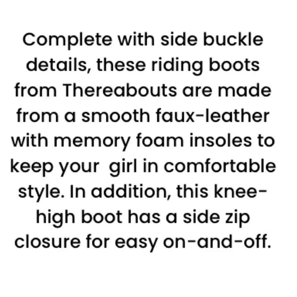 J.C.Penny’s THEREABOUTS Remi Flat Heel KneeHigh Riding Boots Side Zip Girl’s Sz4 - Picture 11 of 11